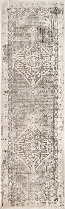 Beige Fringe Medallion Area Rug 120x180 cm