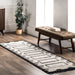 Beige Fringed Area Rug With Geometric Pattern 160x230 cm