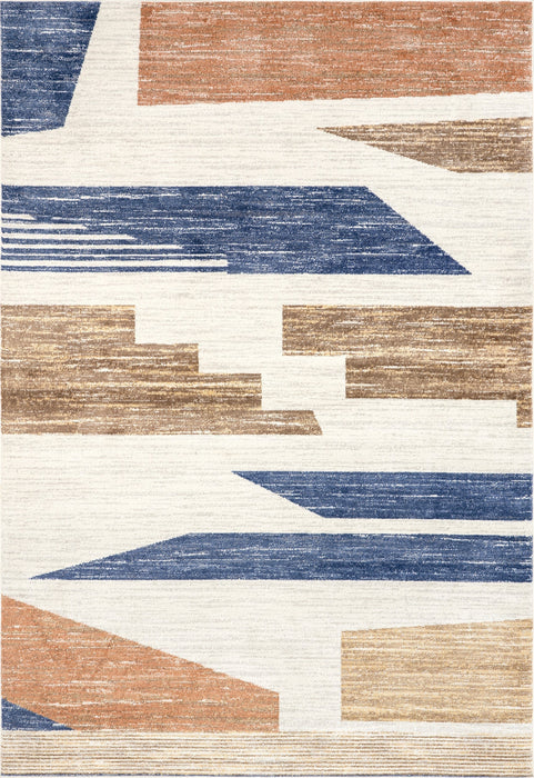 Beige Geometric Area Rug 120x180 cm