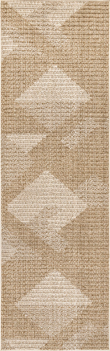 Beige Geometric Area Rug 160x230 cm