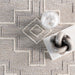 Beige Geometric Area Rug 160x230 cm for Living Room