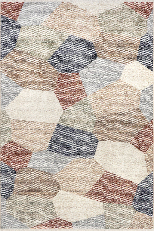 Beige Geometric Area Rug 160x230 cm