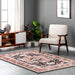 Beige Geometric Area Rug 50x70 cm