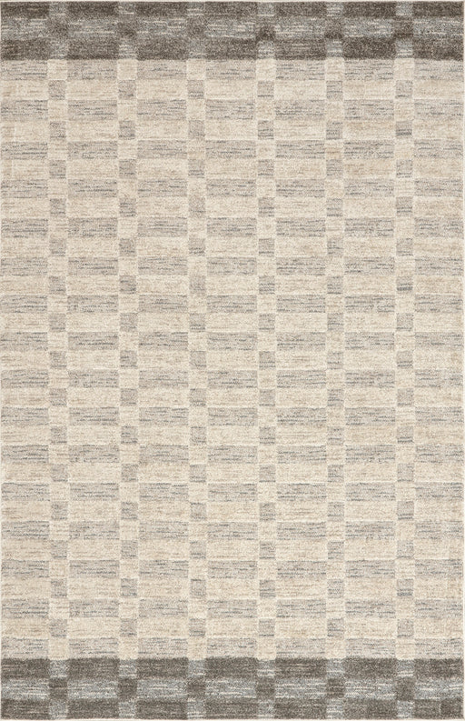 Beige Geometric Area Rug 80x150 cm