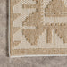 Beige Geometric Area Rug For Indoor And Outdoor Use