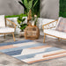 Beige Geometric Indoor Outdoor Area Rug 152x244 cm