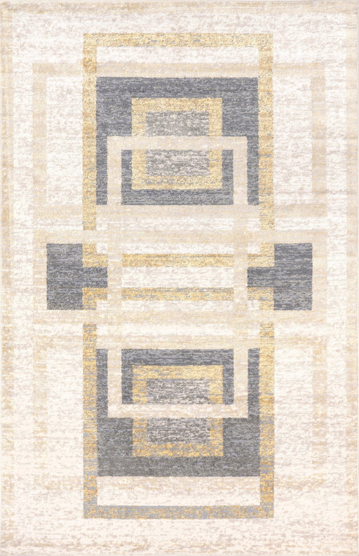 Beige Geometric Modern Area Rug 150x240 cm