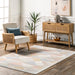 Beige Geometric Washable Area Rug for Home Decor