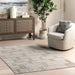 Beige Geometric Washable Area Rug for Home Decor