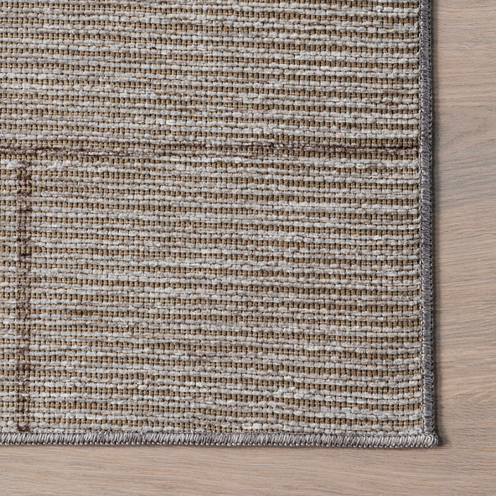 Beige Geometric Washable Area Rug for Home Decor