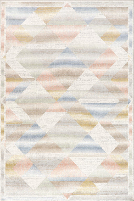 Beige Geometric Washable Area Rug for Home Decor