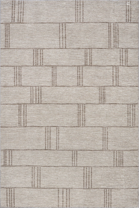 Beige Geometric Washable Area Rug for Home Decor