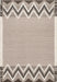 Beige Geometric Wool Area Rug 160x230 cm