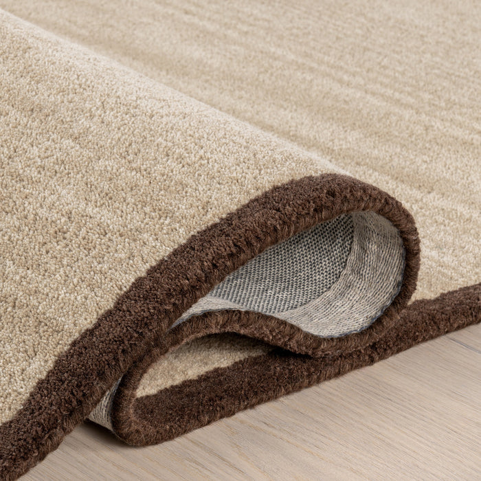 Beige handgetuft wollen vloerkleed - Pierre Collection