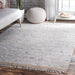 Beige Handcrafted Chindi Tassel Area Rug 150x90 cm