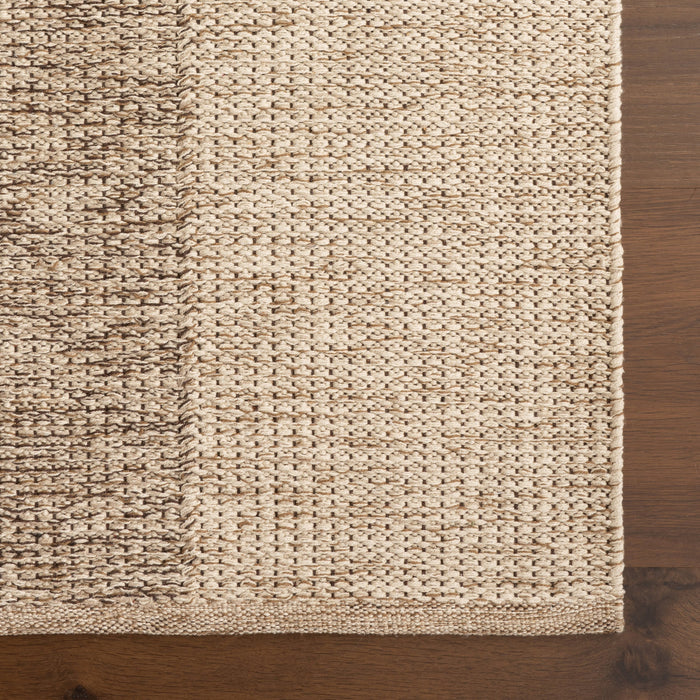 Beige Handmade Checkered Area Rug 160x230 cm