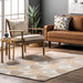 Beige Handmade Wool Area Rug for Modern Decor