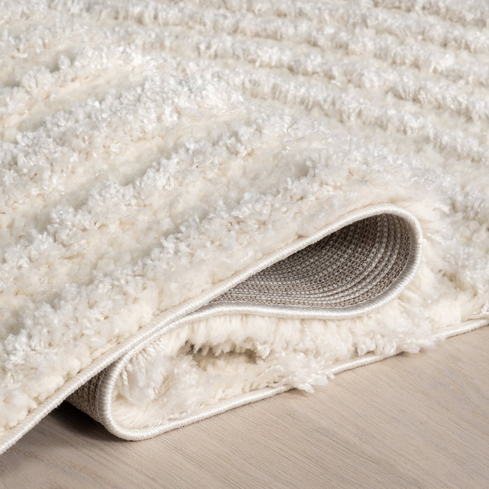 Beige Hazy Swirls Area Rug 120x180 cm