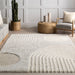 Beige Hazy Swirls Area Rug 140cm x 200cm