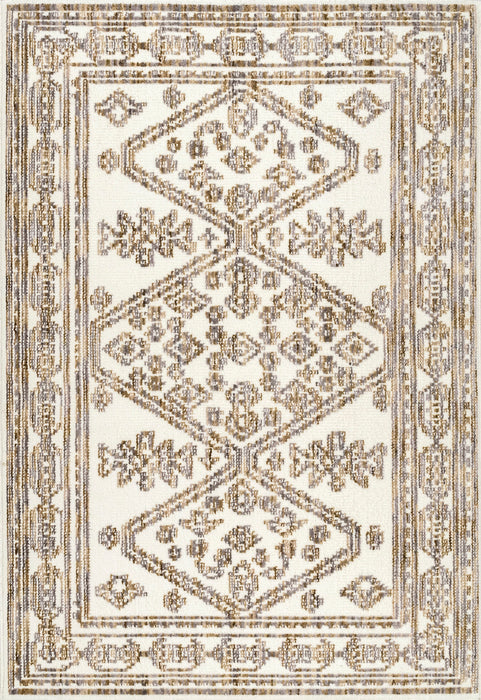 Beige Helix Medallion Area Rug 150x240 cm