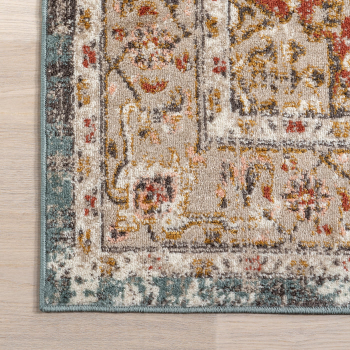 Beige Herati Medallion Area Rug 160x230 cm