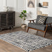 Beige Herringbone Area Rug 140x200 cm