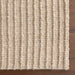 Beige High-Low Wool Cotton Area Rug 150x200 cm