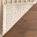 Beige High-Low Wool Cotton Area Rug 150x200 cm