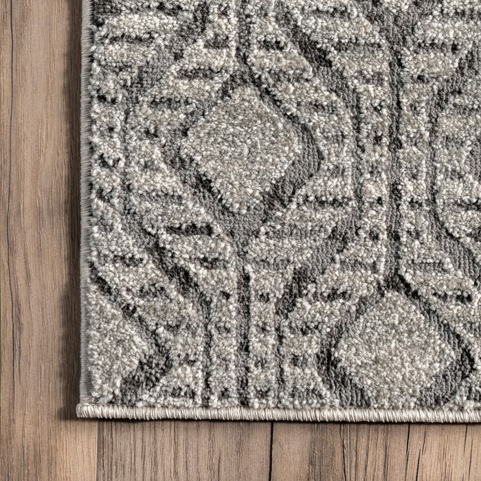 Beige Honeycomb Trellis Area Rug 150x240 cm