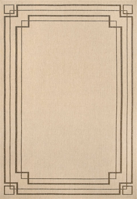 Beige Indoor Outdoor Area Rug 50x80 cm