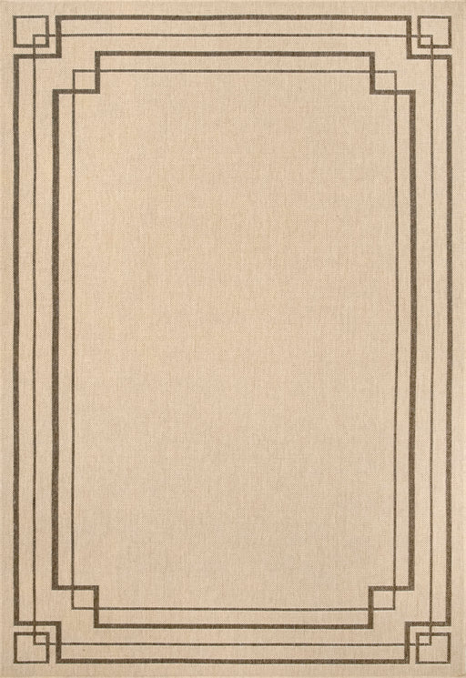 Beige Indoor Outdoor Area Rug 50x80 cm