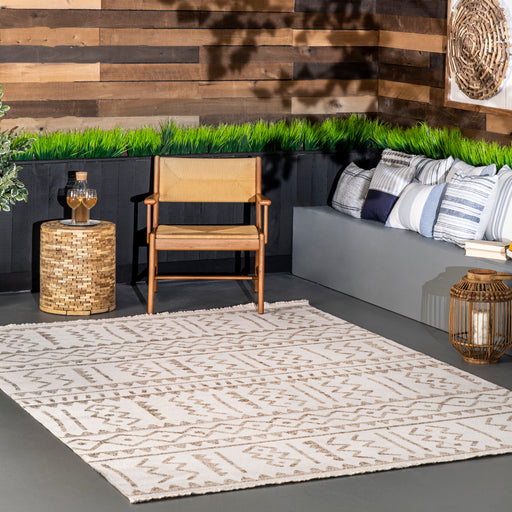 Beige Indoor Outdoor Area Rug For Any Space