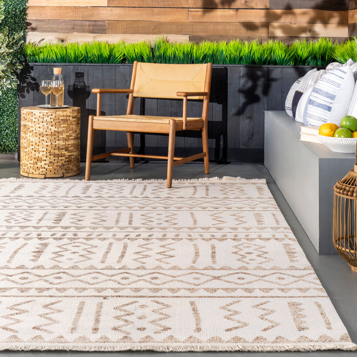 Beige Indoor Outdoor Area Rug For Any Space