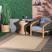 Beige Indoor Outdoor Area Rug With Monochrome Border