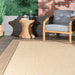 Beige Indoor Outdoor Area Rug With Monochrome Border