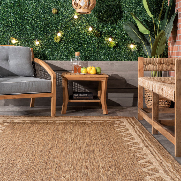 Beige Indoor Outdoor Area Rug for Transitional Spaces