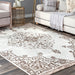 Beige Indoor Outdoor Fringed Area Rug 150x90 cm