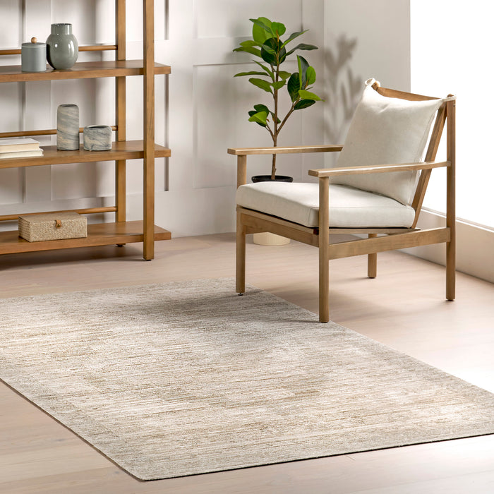 Beige Indoor Outdoor Washable Rug for High Traffic Areas