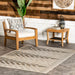 Beige Indoor Outdoor Waves Area Rug 160x230 cm