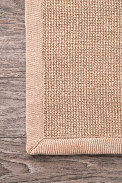 Beige Jute Area Rug 100% Natural Fiber 150 cm