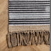 Beige Jute Area Rug With Tassels 150cm X 200cm