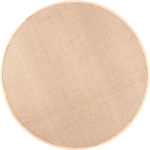 Beige Jute Area Rug with Rubber Backing