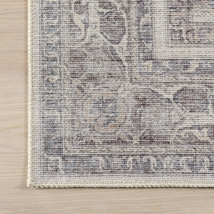 Beige Machine Washable Ana Medallion Area Rug 140x200 cm