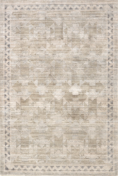 Tappeto per interni ed esterni beige lavabile in lavatrice 140x200 cm