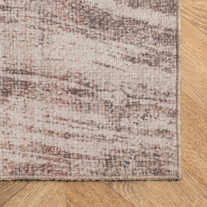 Beige Machine Washable Marble Area Rug 140x200 cm