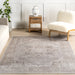 Beige Machine Washable Medallion Area Rug 160x230 cm