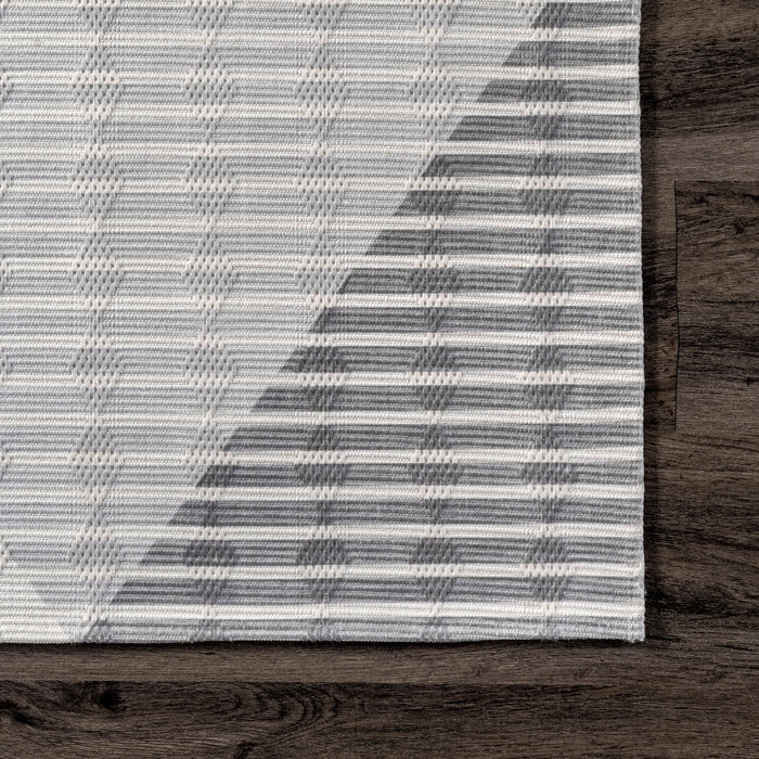 Beige Machine Washable Pinstriped Area Rug 160x230 cm