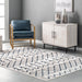 Beige Machine Washable Rug For High Traffic Areas