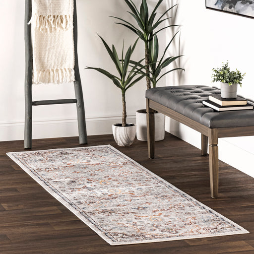 Beige Machine Washable Vines Area Rug 140x200 cm