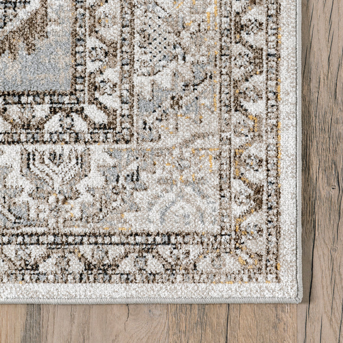 Beige Machine Washable Vintage Area Rug 160x230 cm